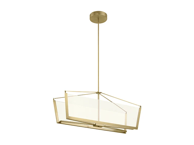 Elstead Kichler Calters Lampada da soffitto a sospensione a barra LED integrata Oro champagne, 3000K