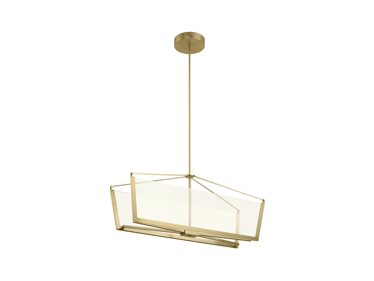 Elstead Kichler Calters Plafonnier à barre LED intégrée Champagne Gold, 3000K