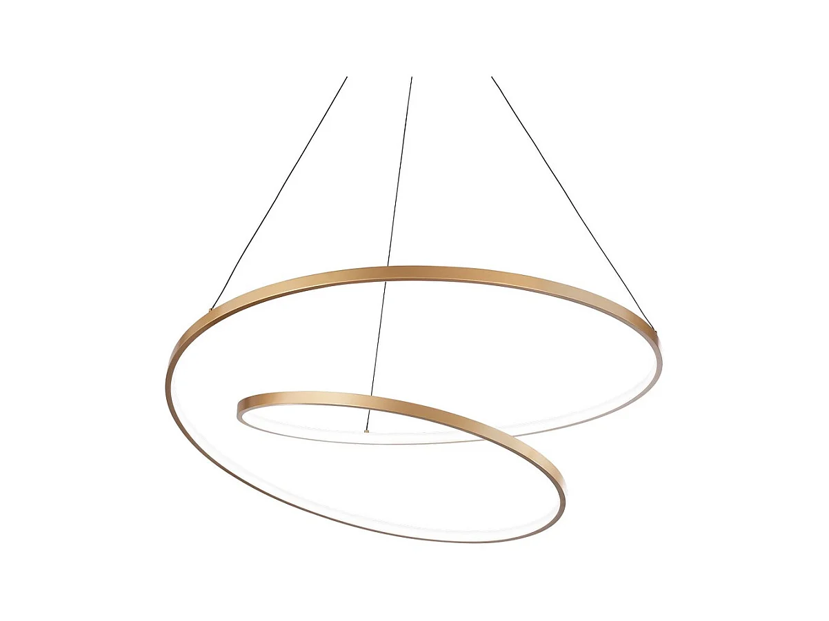 Ideal Lux OZ Dimmable Swirl 80cm Plafonnier LED Intégré Laiton, 3000K