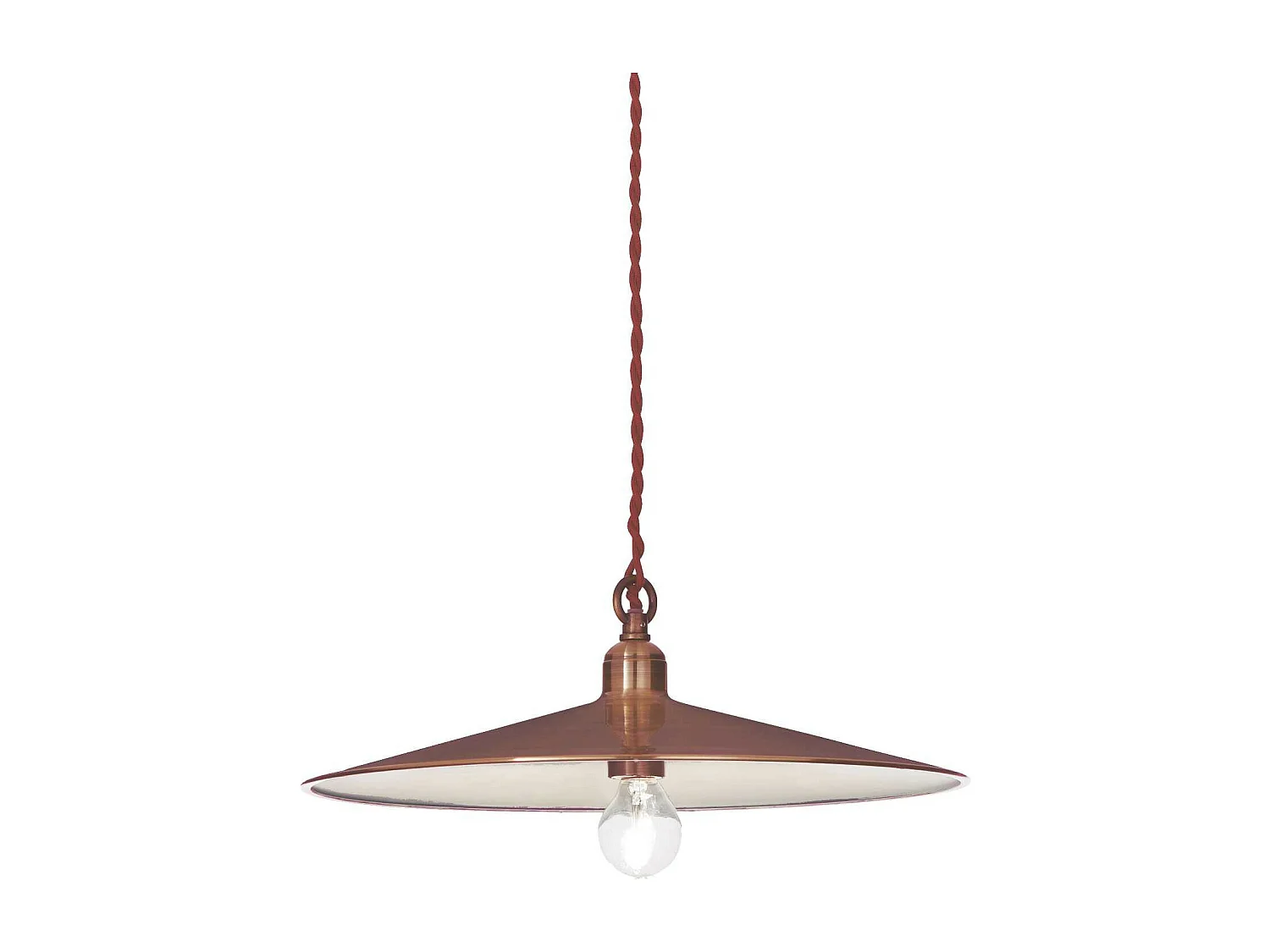 Ideal Lux Cantina - Sospensione a soffitto a 1 luce grande cupola rame, E27