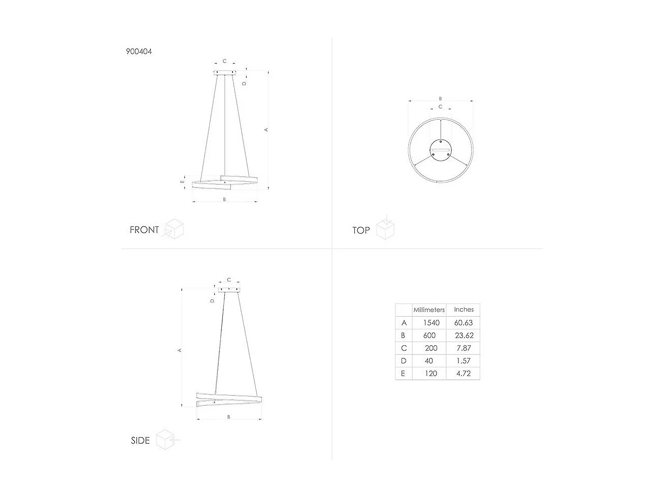 Lampadario Moderno Andabaia-Z Led Alluminio Nero