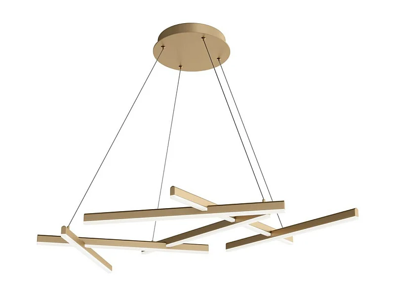 Maytoni Line Plafonnier suspendu moderne intégré or mat, 4000K