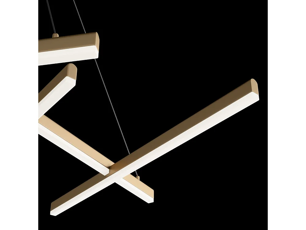 Maytoni Line Moderne integrierte Pendel-Deckenleuchte Mattgold, 4000K