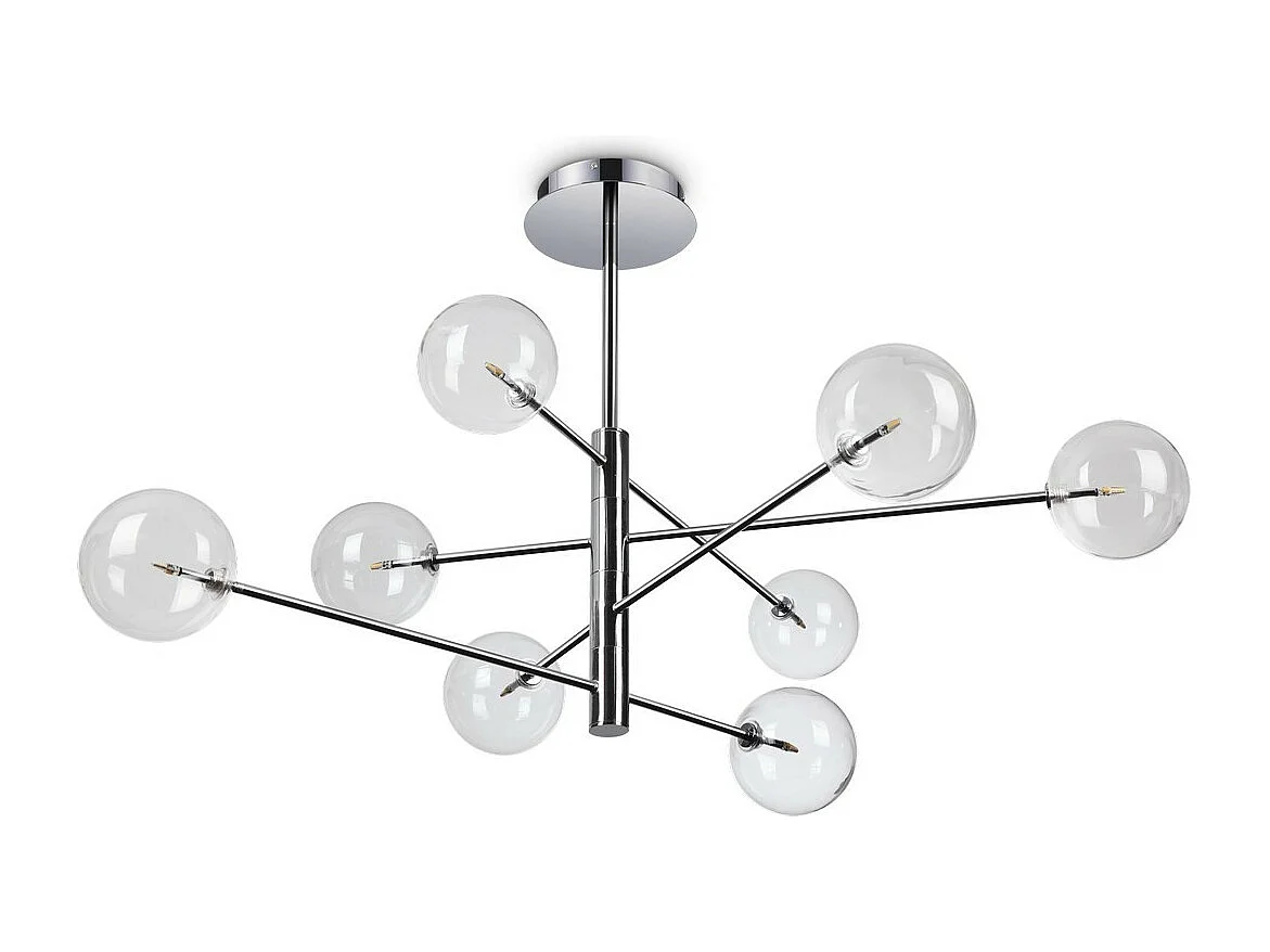 Ideal Lux EQUINOXE Plafón Semi Empotrado 8 Luces Multi Brazo Cromo