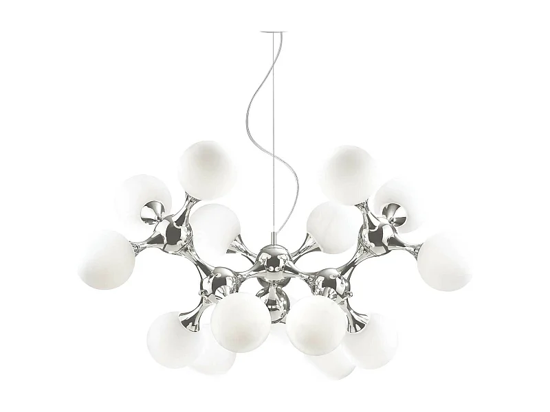 Ideal Lux Nodi Bianco - 15 licht Large Molecular Ceiling Anhänger Chrom, E14