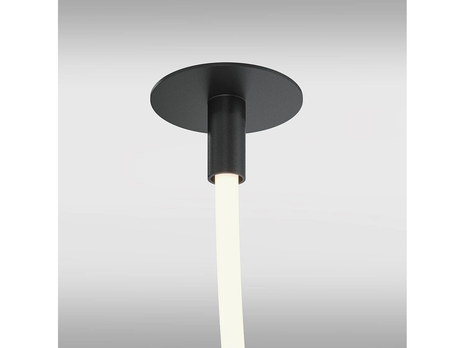 Lampadario A Sospensione Moderno Tau Alluminio Nero Luce Led 40W