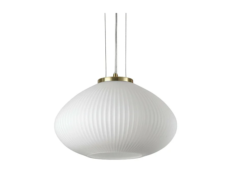 Ideal Lux PLISSE Globe Dome Pendelleuchte Messing 35cm