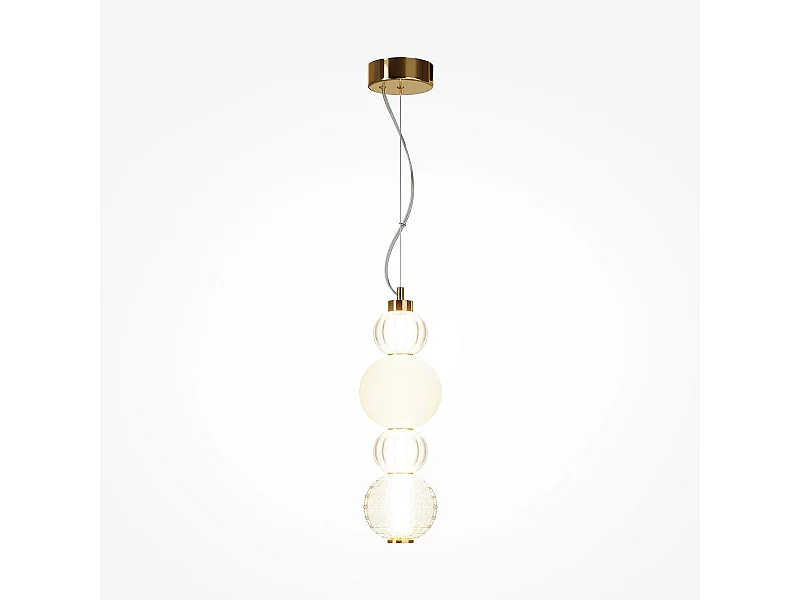 Maytoni Collar Lámpara de techo colgante delgada moderna LED integrado dorado 3000K