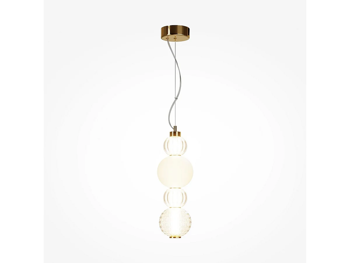 Maytoni Collar Moderne Slim Pendelleuchte Gold Integrierte LED 3000K