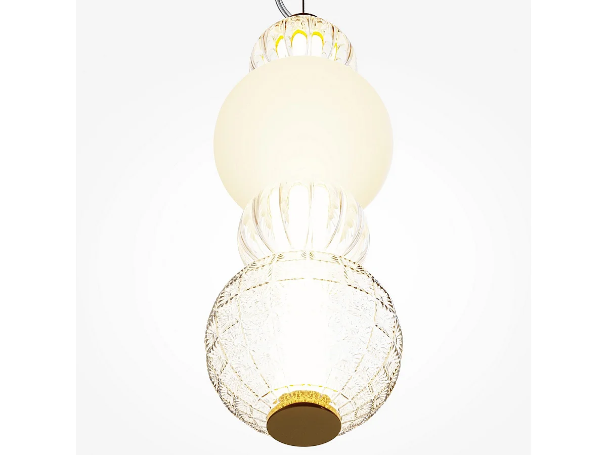 Maytoni Collar Moderne Slim Pendelleuchte Gold Integrierte LED 3000K