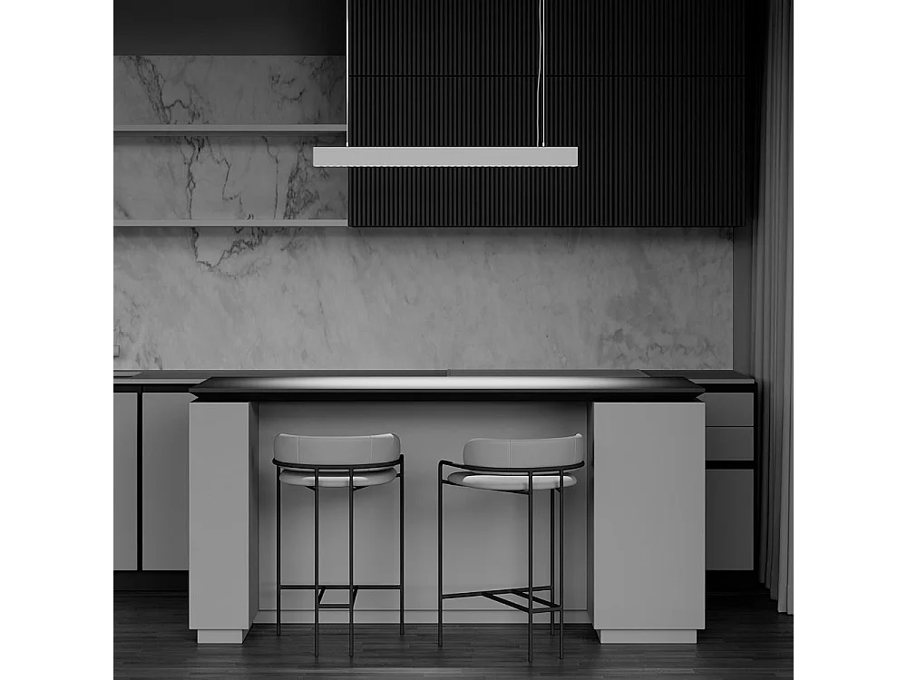 Lampadario A Sospensione Moderno Points Alluminio Bianco Luce Led Integrato 40W