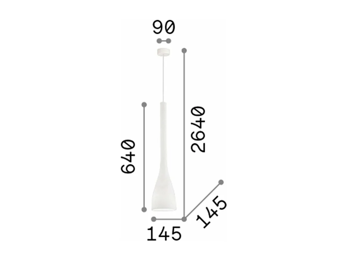 Ideal Lux Flut Grand plafonnier à 1 ampoule noir, E27