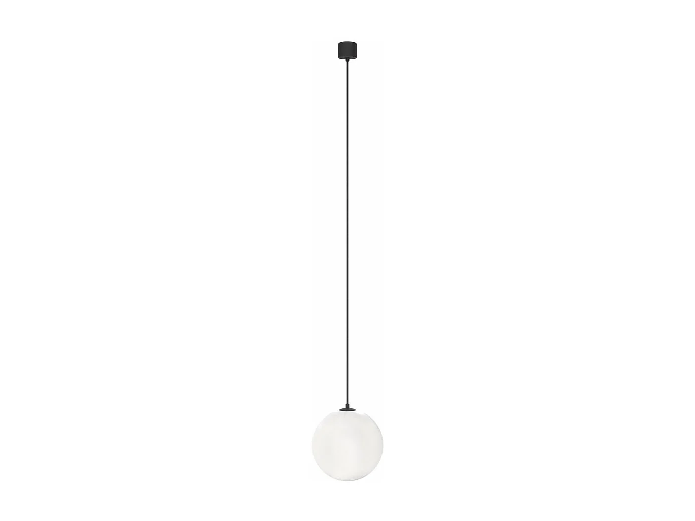 Lampadario Sospensione Moderno Luna Alluminio Nero Luce Led Integrato 5W Fredda