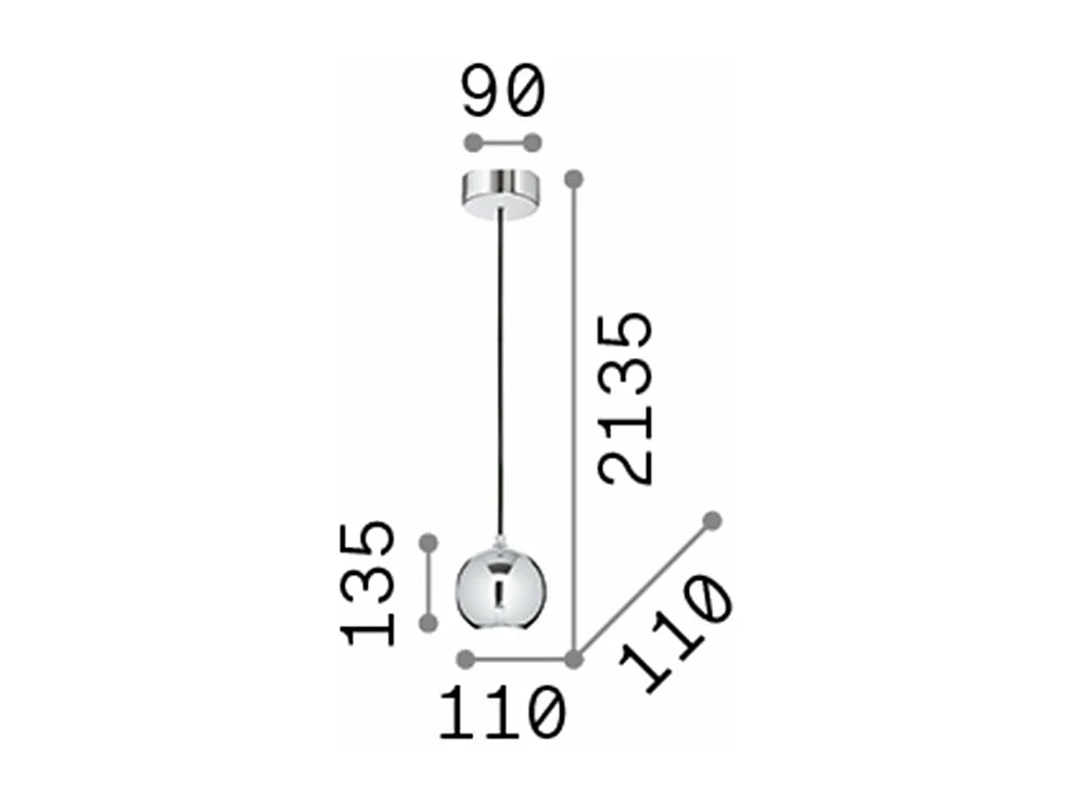 Ideal Lux MR - Plafoniera Globo da Interno 1 Luce Bianca, GU10