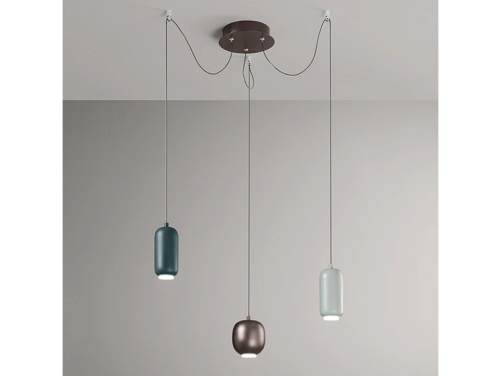 Lampadario In Metallo Contemporaneo Bullet 3 Luci Led