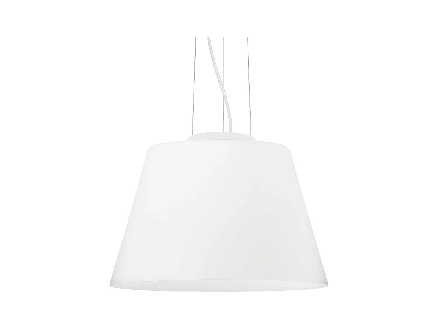 Ideal Lux Cylinder Luminaire suspendu à 1 ampoule, grand dôme, blanc, E27