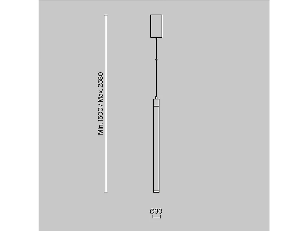 Maytoni Ray Plafoniera a sospensione sottile bianca, 95,9 cm, LED integrato 3000K
