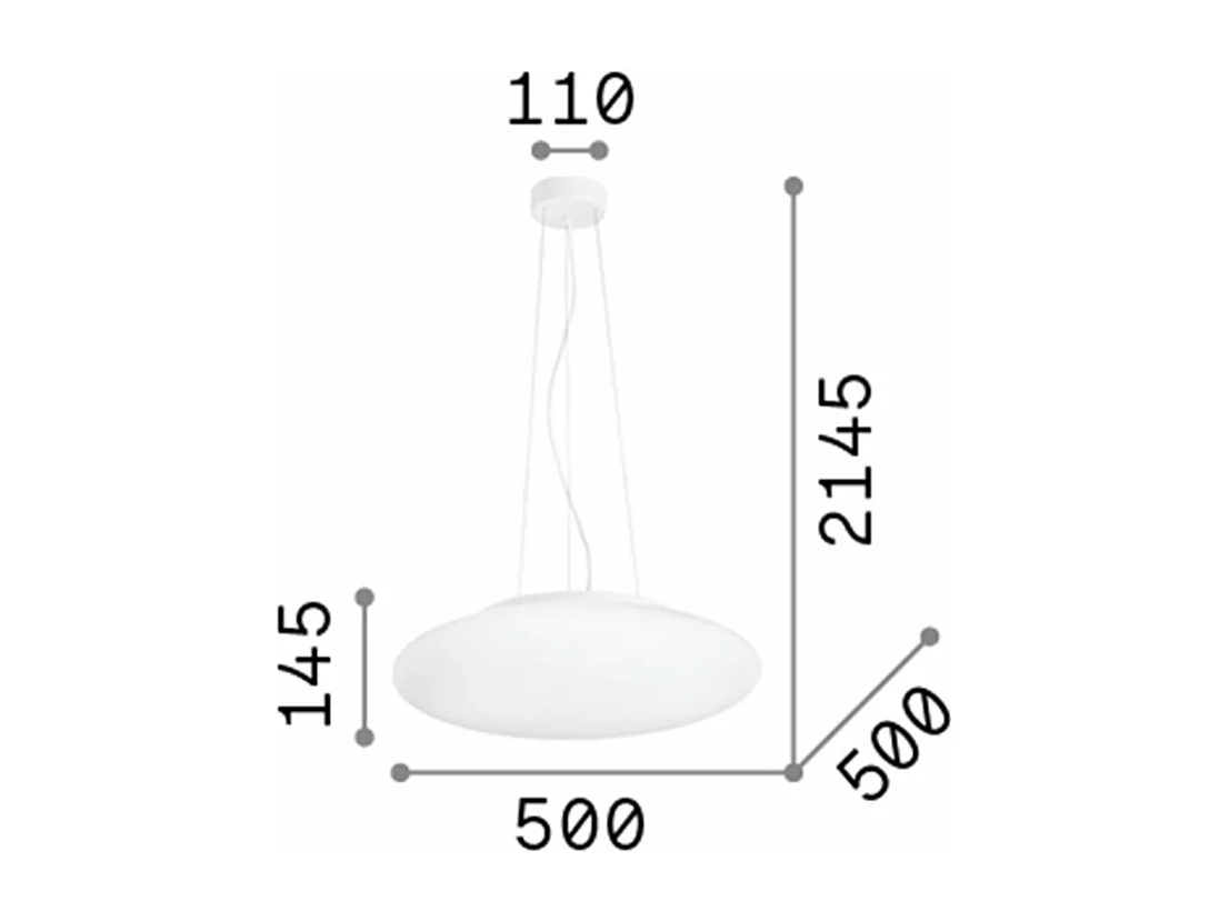 Ideal Lux Smarties Bianco - Lámpara colgante de techo mediana 3 luces blanca, E27
