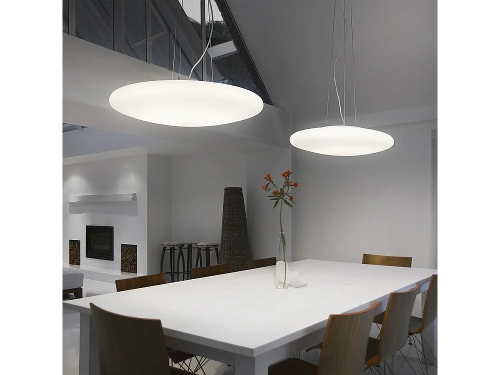 Ideal Lux Smarties Bianco Luminaire suspendu moyen à 3 ampoules, blanc, E27
