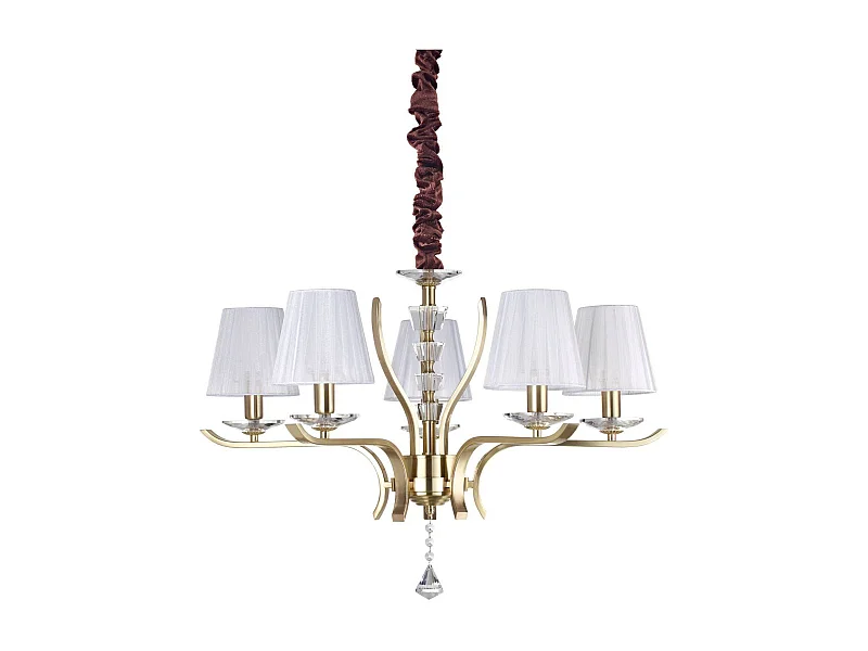 Ideal Lux Pegaso Suspension à 5 bras, laiton satiné
