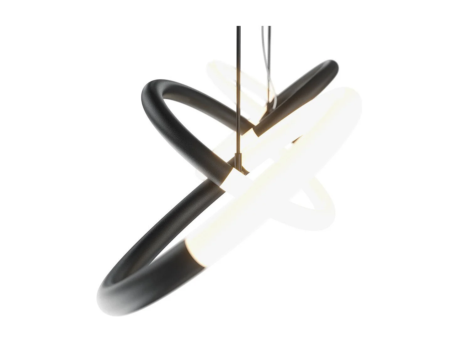 Lampadario A Sospensione Moderno Node Metallo Nero 4 Luci Led 40W