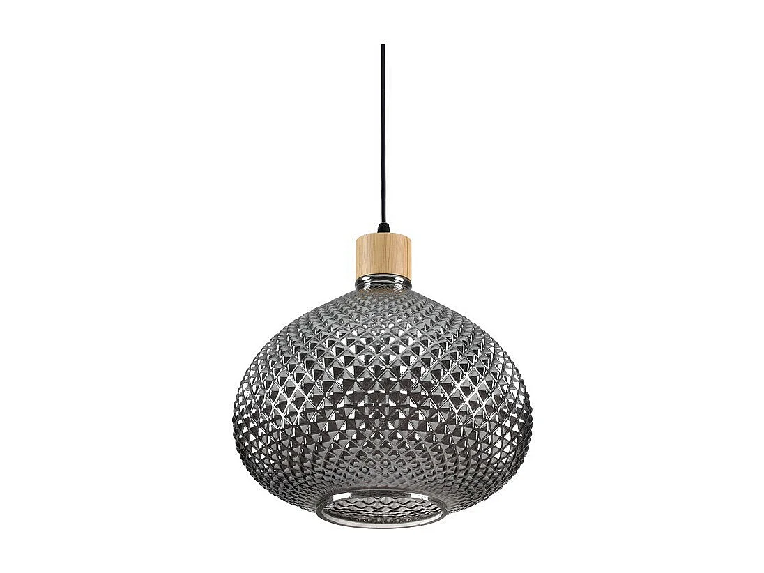 Ideal Lux BERGEN-3 - Lámpara colgante de techo tipo domo para interior 1 gris claro, E27