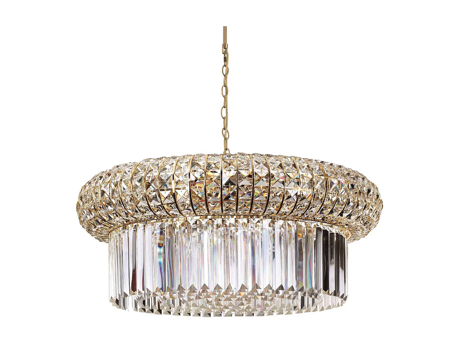 Lampadario Classico Nabucco Metallo Oro 16 Luci E14