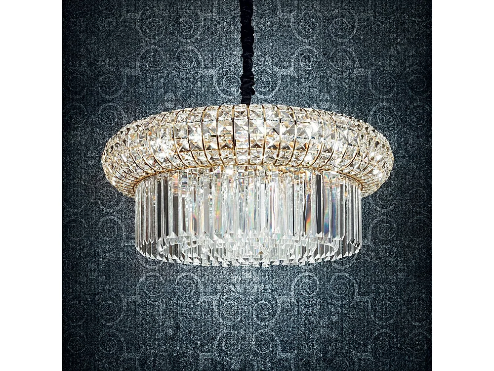 Lampadario Classico Nabucco Metallo Oro 16 Luci E14