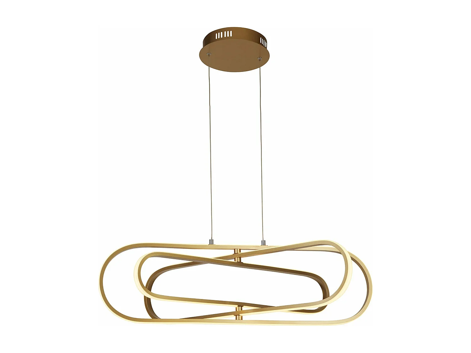 Lampadario Moderno Clip Acciaio Oro Bianco Led 52,51W 3000 - 4500 - 6500K