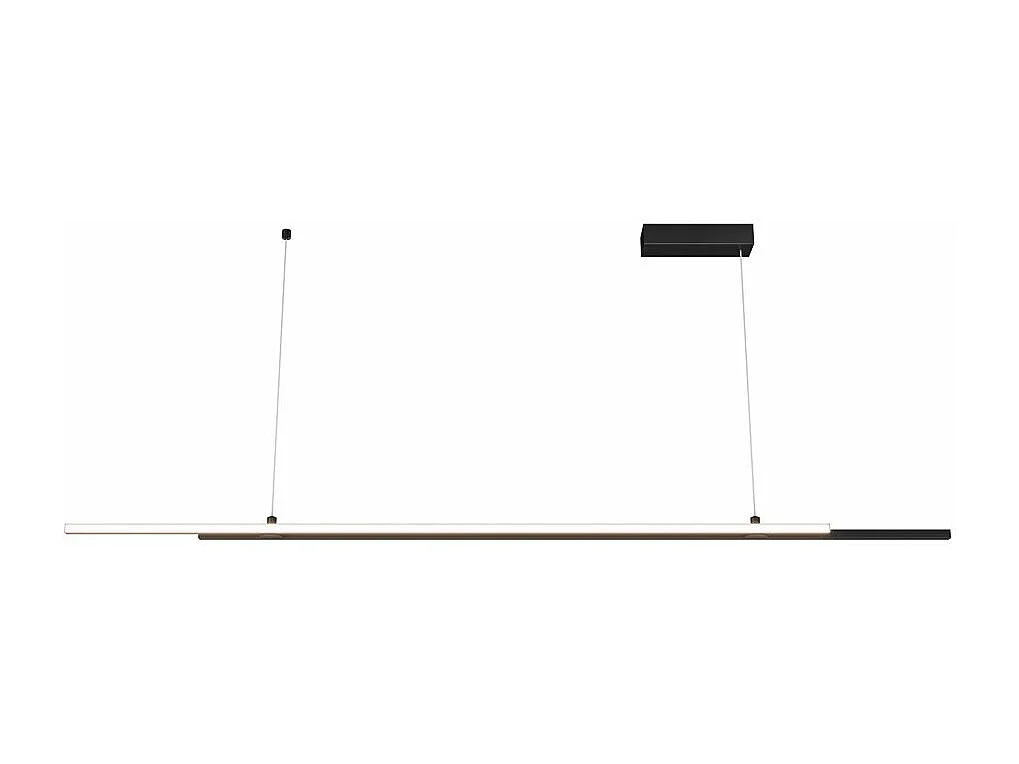 Lampadario A Sospensione Moderno Halo Alluminio Nero 2 Luci Led 48W