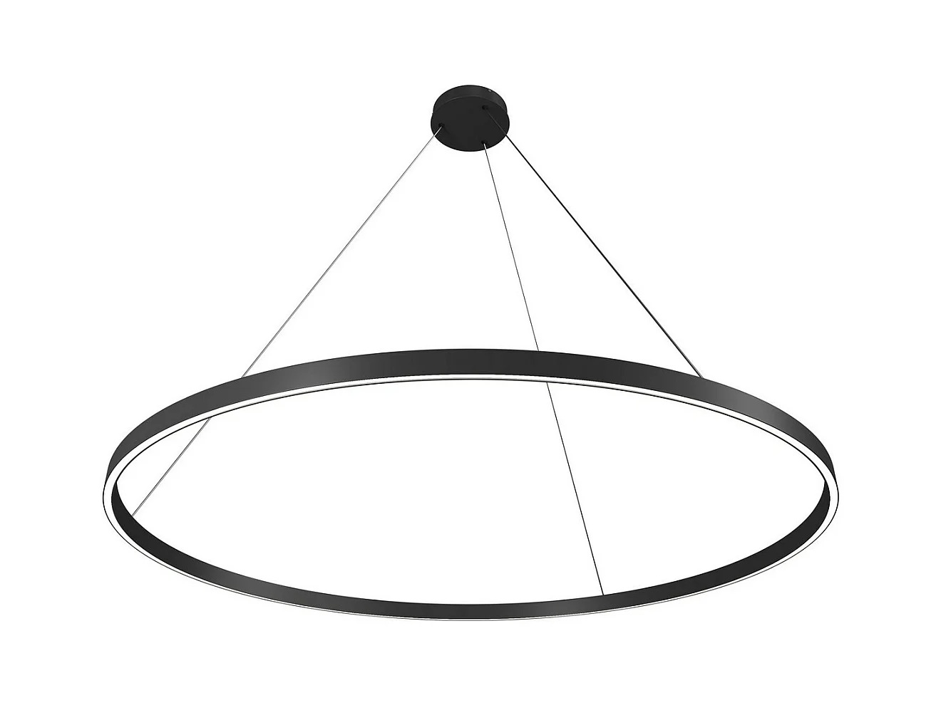 Maytoni Rim Moderna plafoniera a sospensione a LED integrata nera, 120 cm, 3000 K