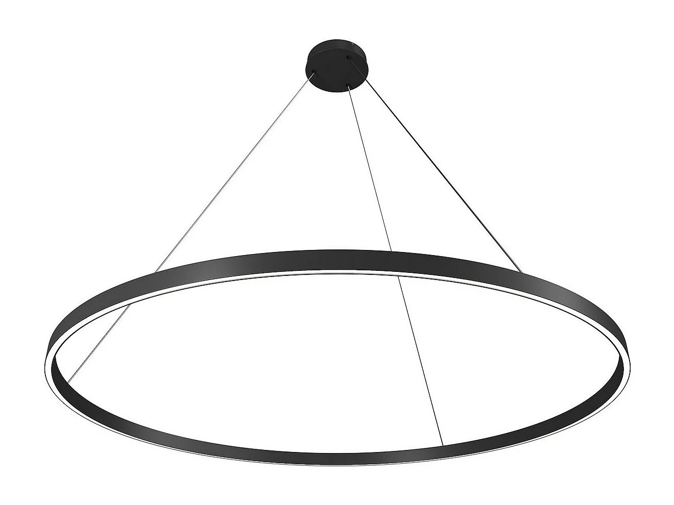 Maytoni Rim Plafonnier LED intégré moderne noir, 120cm, 3000K