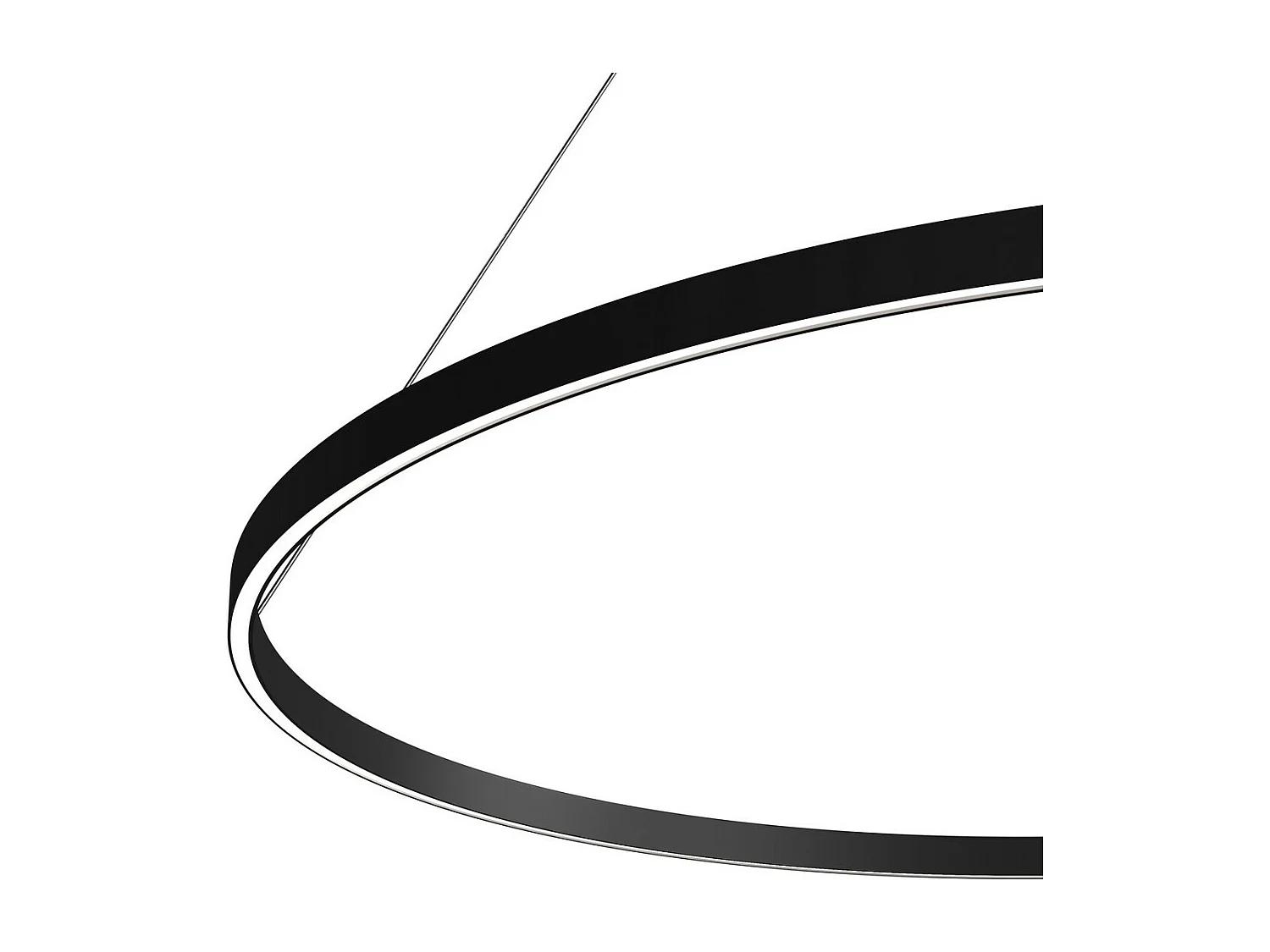 Maytoni Rim Plafonnier LED intégré moderne noir, 120cm, 3000K