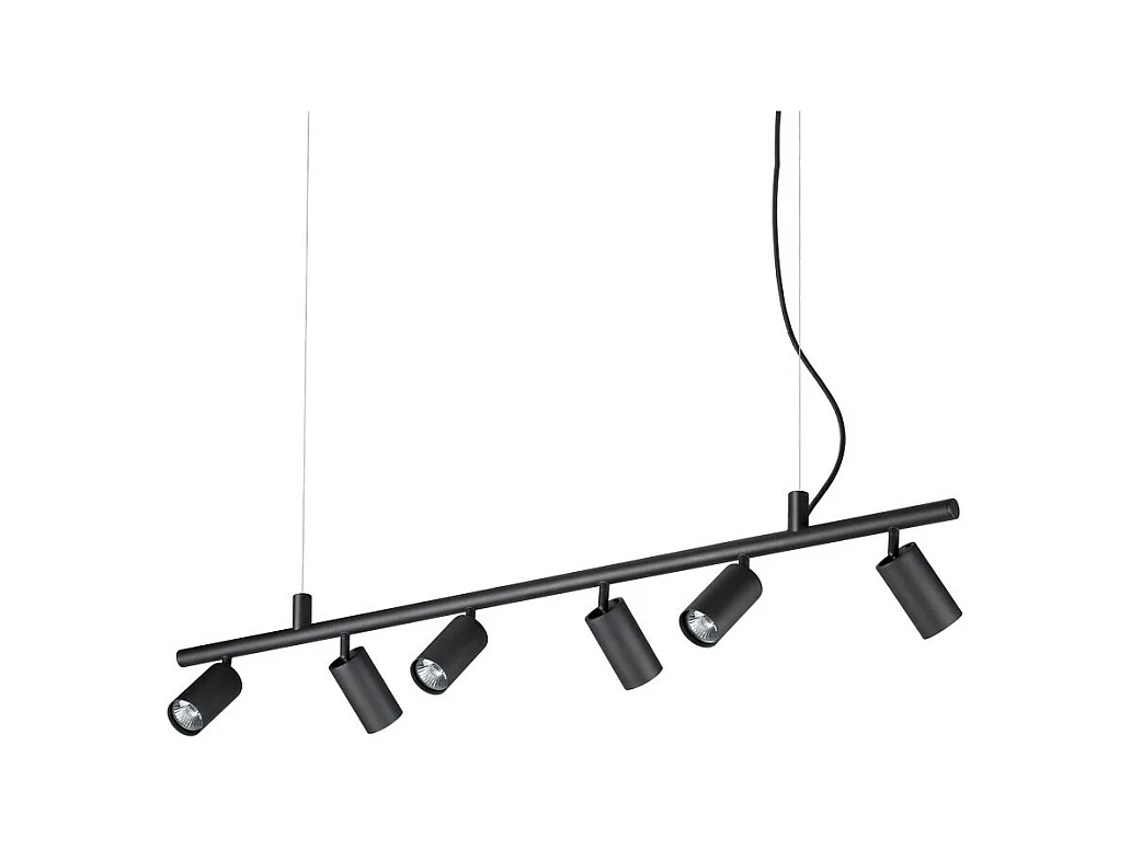 Ideal Lux DYNAMITE - Faretto da interno a soffitto lampada a sospensione 6 luci nero, GU10