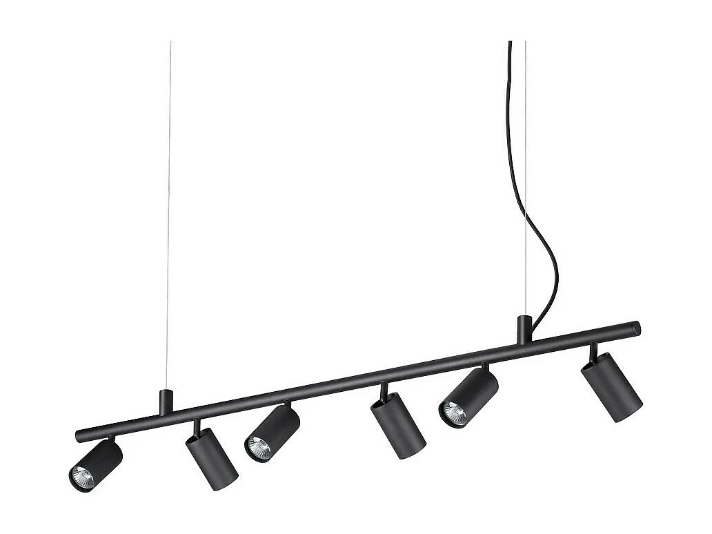 Ideal Lux DYNAMITE - Faretto da interno a soffitto lampada a sospensione 6 luci nero, GU10