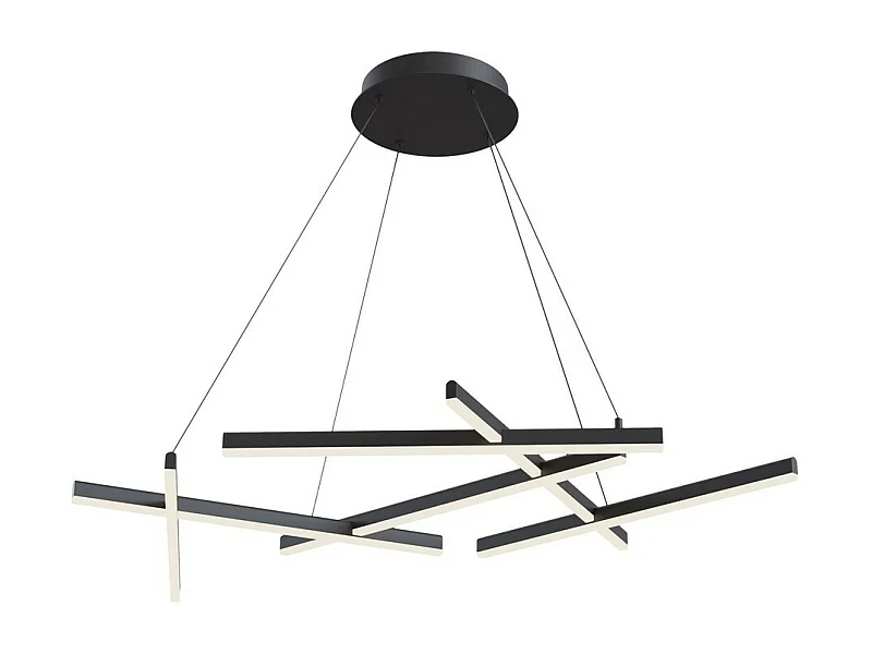 Line Lámpara colgante de techo LED integrada negra