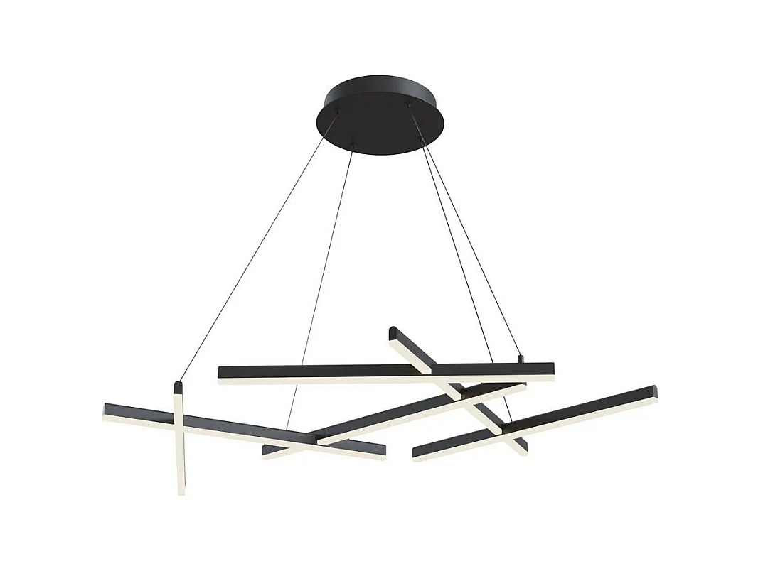 Line Lámpara colgante de techo LED integrada negra