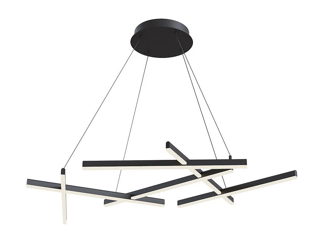 Line Lámpara colgante de techo LED integrada negra