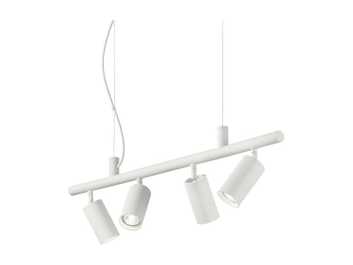 Ideal Lux DYNAMITE - Lampada a sospensione a soffitto a 4 luci per interni bianca, GU10