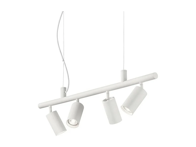 Ideal Lux DYNAMITE - Lampada a sospensione a soffitto a 4 luci per interni bianca, GU10