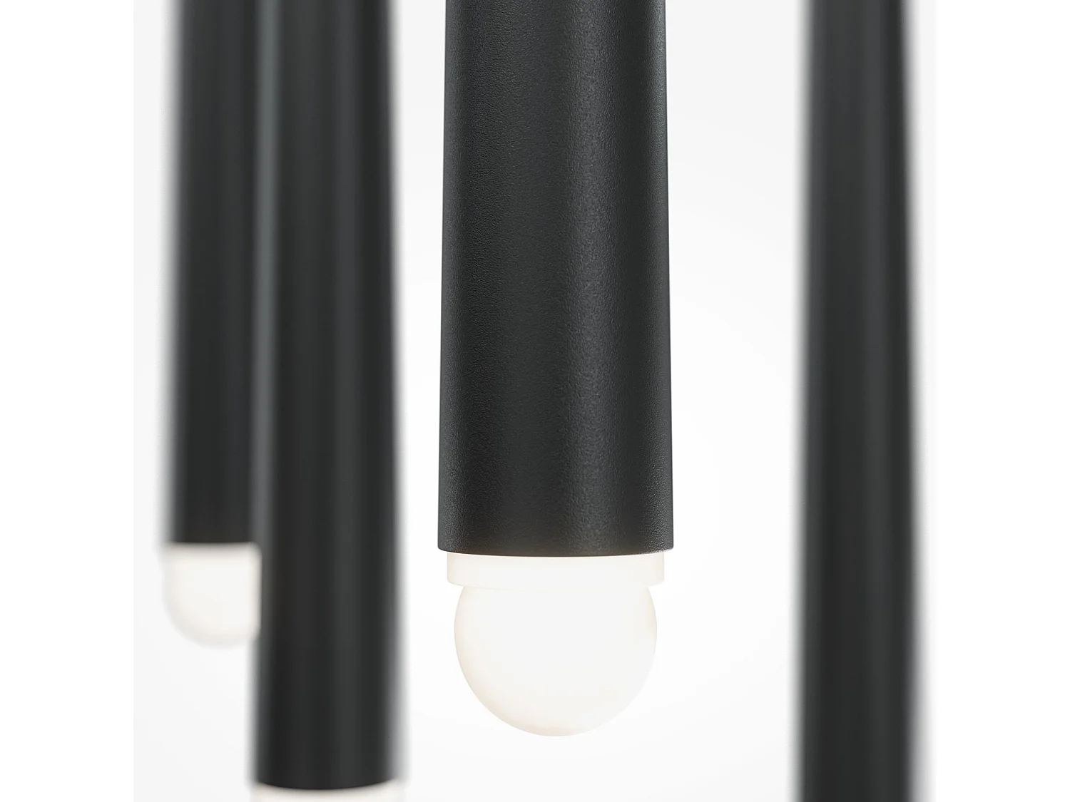 Lampadario A Sospensione Moderno Cascade Alluminio Nero 5 Luci Led 30W