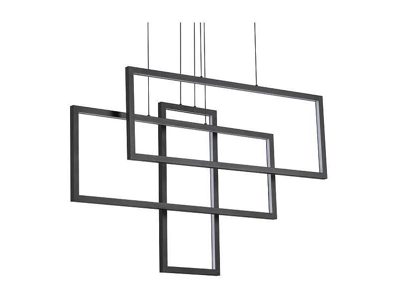 Lámpara colgante LED decorativa integrada negra, 93000K