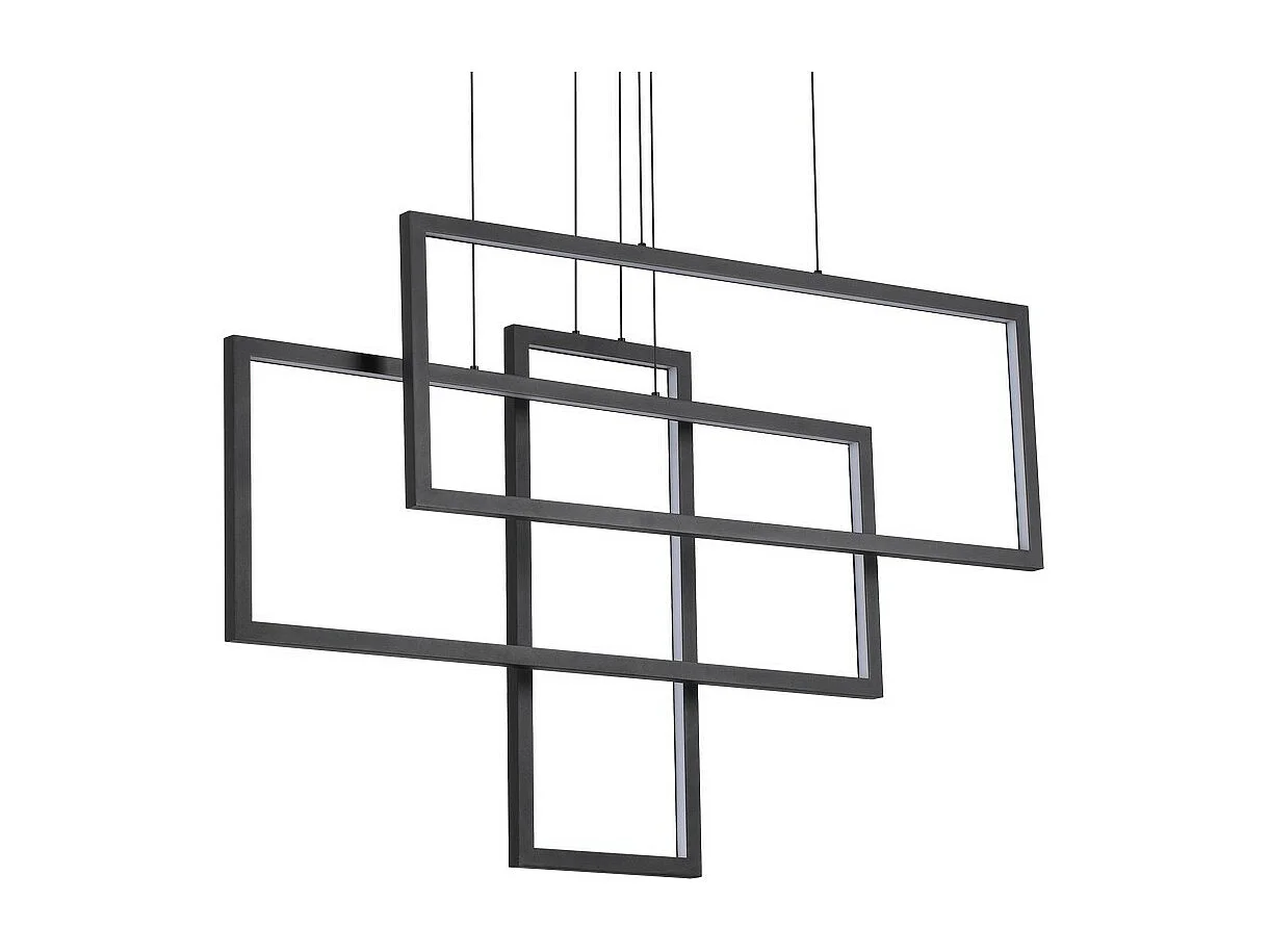 Lampada a sospensione decorativa integrata a LED nera, 93000K