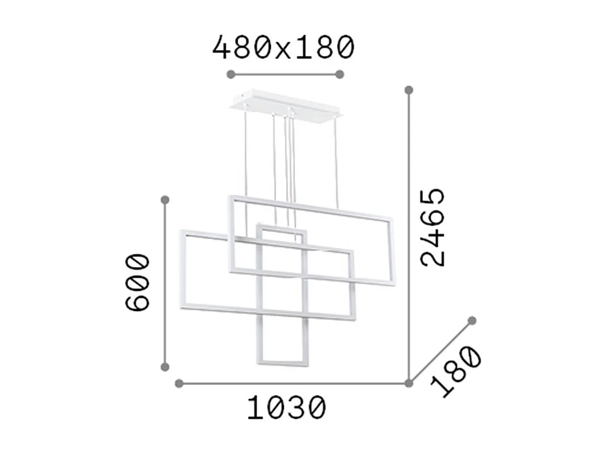 Dekorative integrierte LED-Pendelleuchte Schwarz, 93000K