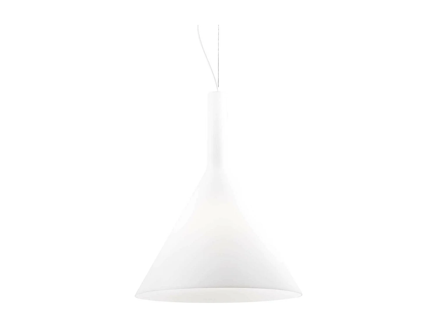 Ideal Lux Cocktail - Lámpara colgante de techo tipo domo grande con 1 luz blanca, E27