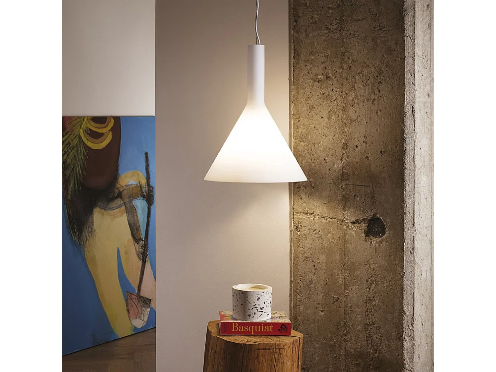 Ideal Lux Cocktail - Lámpara colgante de techo tipo domo grande con 1 luz blanca, E27