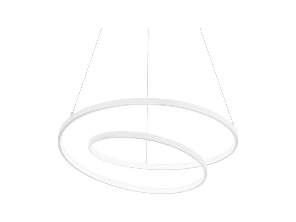 Ideal Lux OZ Dimmbare Swirl Integrierte LED-Pendel-Deckenleuchte Weiß, 3000K