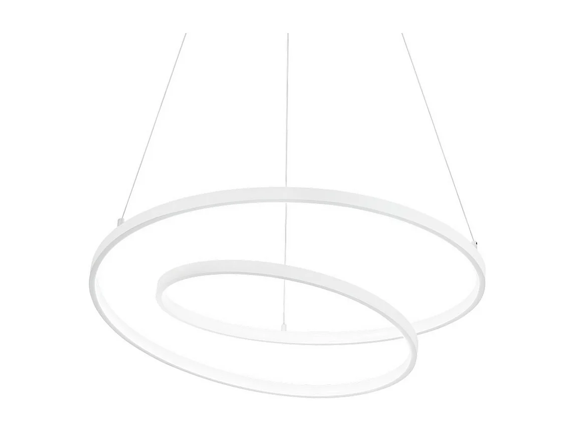 Ideal Lux OZ Dimmbare Swirl Integrierte LED-Pendel-Deckenleuchte Weiß, 3000K
