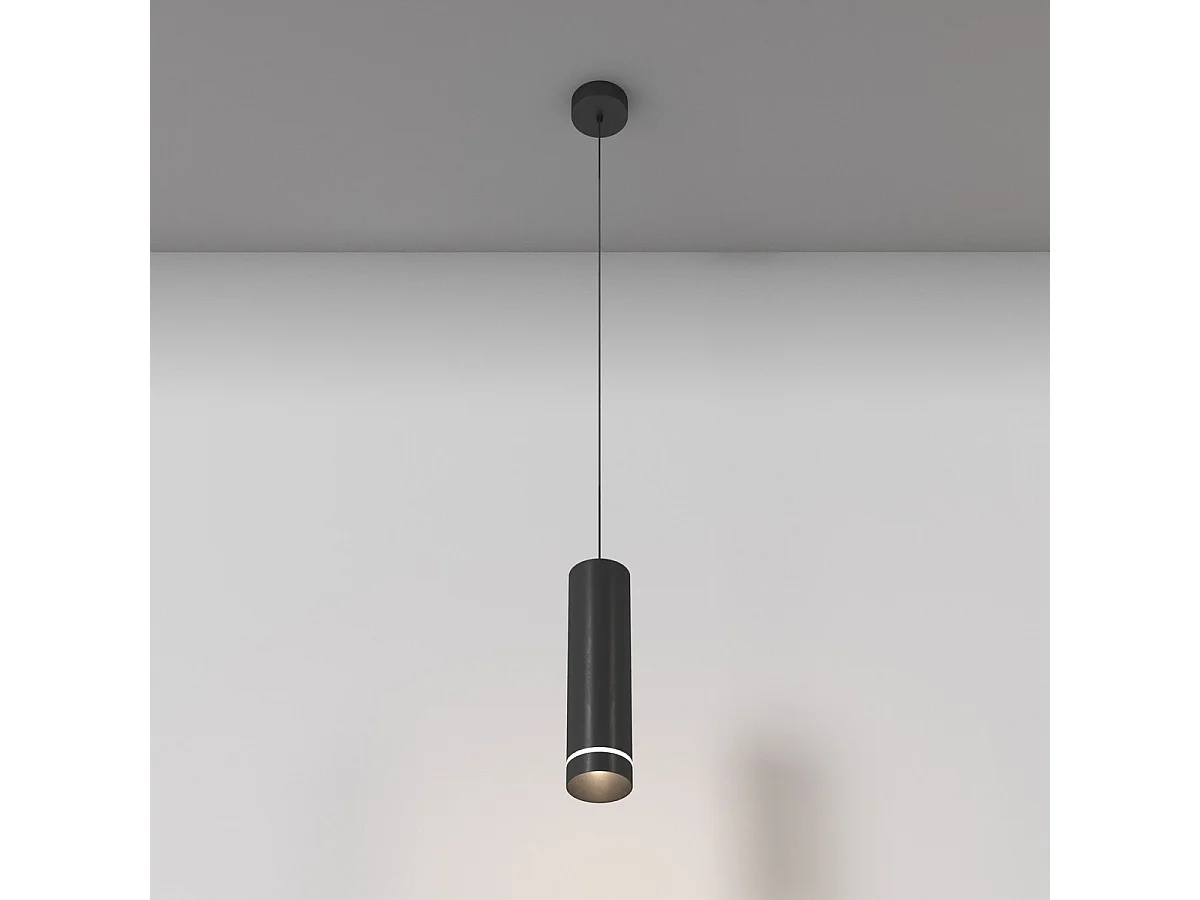 Maytoni Orlo Plafoniera a sospensione LED integrata nera 4000K