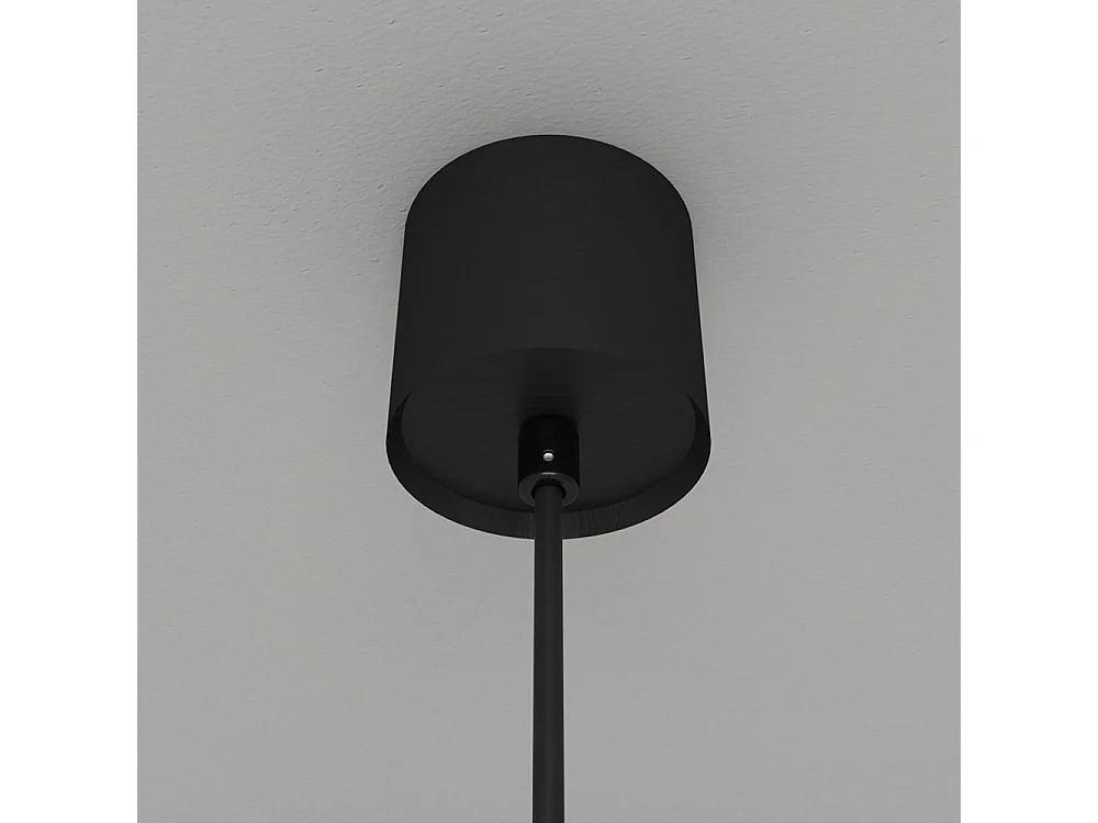 Lampadario A Sospensione Moderno Luna Alluminio Nero Led Integrato 5W Calda